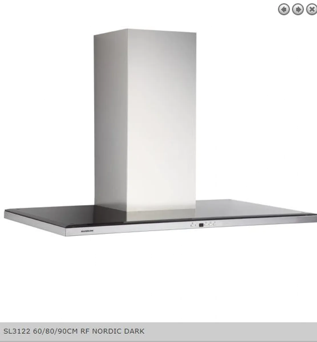 Silverline Ventilator vegghengt Stål SL 3122-90 RF NORDIC DARK 