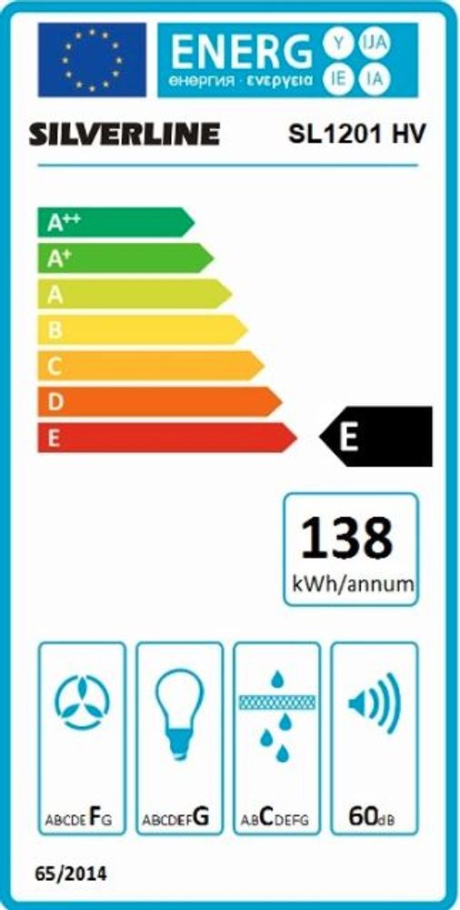 Silverline Ventilator 60CM HVIT LIKYA SL 1201