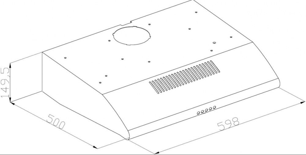 Silverline Ventilator 60CM HVIT LIKYA SL 1201