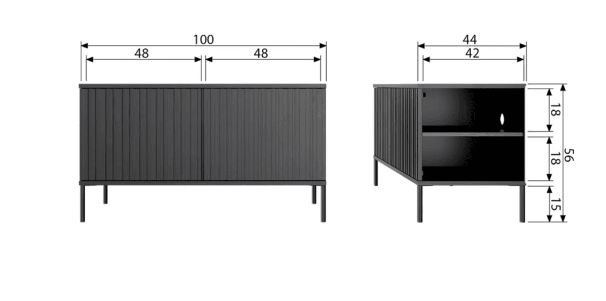 WOOOD sidebord New Gravure 100 cm espresso ask 373472-E