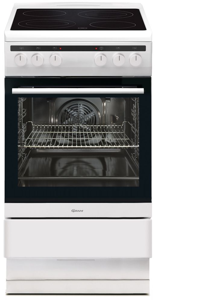 Gram komfyr keramisk 50 cm hvit EK 4510-91