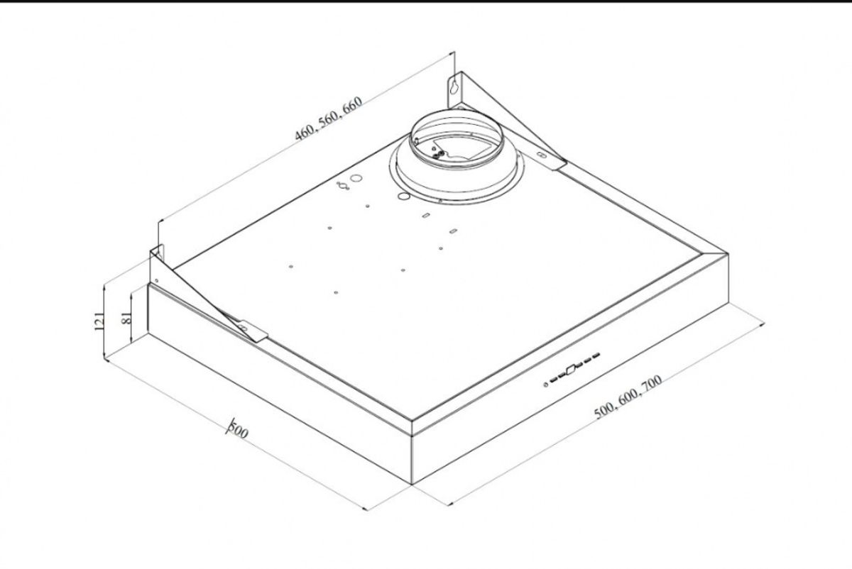 Silverline Ventilator Sentralventilasjonsmodell 60cm STÅL HERMOD