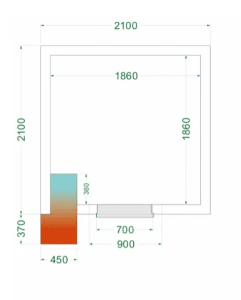 Tefcold fryserom 210 x 210 x 220 CRNF2121 