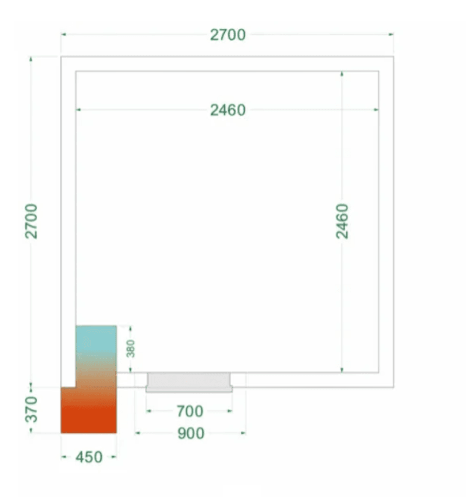 Tefcold fryserom 270 x 270 x 220 CRNF2727 