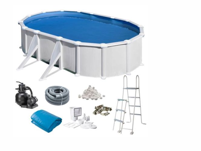 Hovedbilde Swim & Fun basic basseng oval 610 x 375 x 120 cm hvit ...