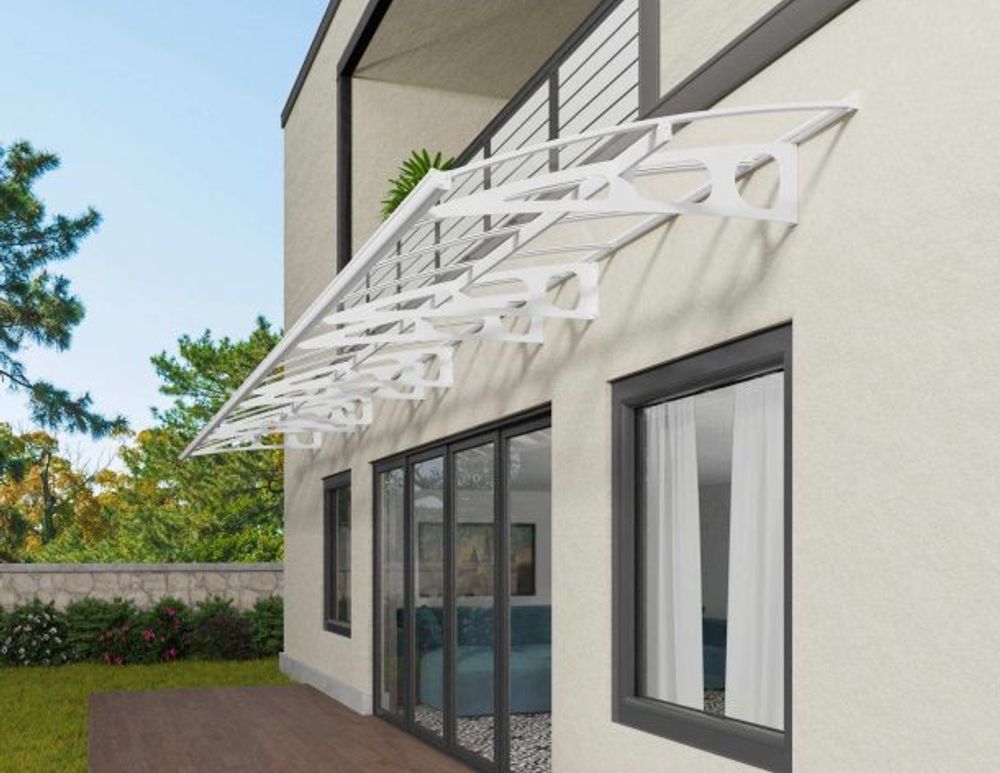 Canopia by Palram overbygg inngangsparti Bordeaux 139 x 892 cm hvit/matt