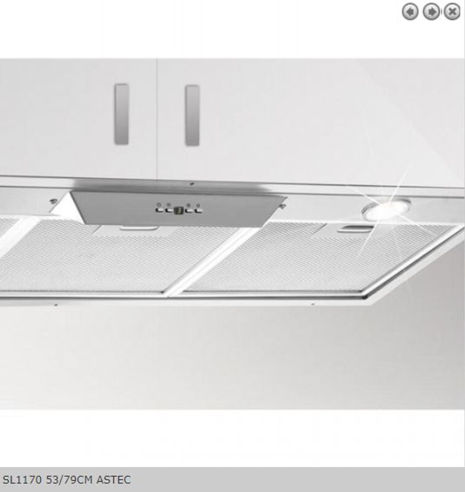 Silverline Innebygd ventilator 79CM Astec Stål 