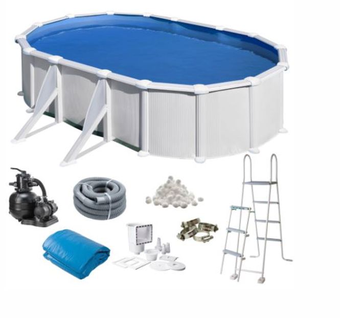 Hovedbilde Swim & Fun basic basseng oval 500 x 300 x 132 cm hvit ...