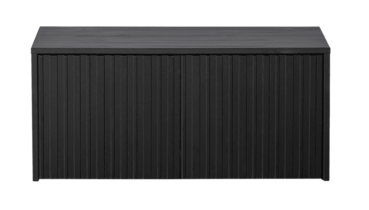 WOOOD oppbevaringsbenk 88 cm sort furu 374040-Z