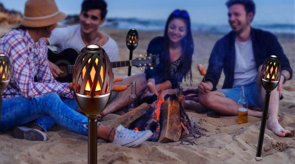 Homeline Apollo Flammelampe, svart