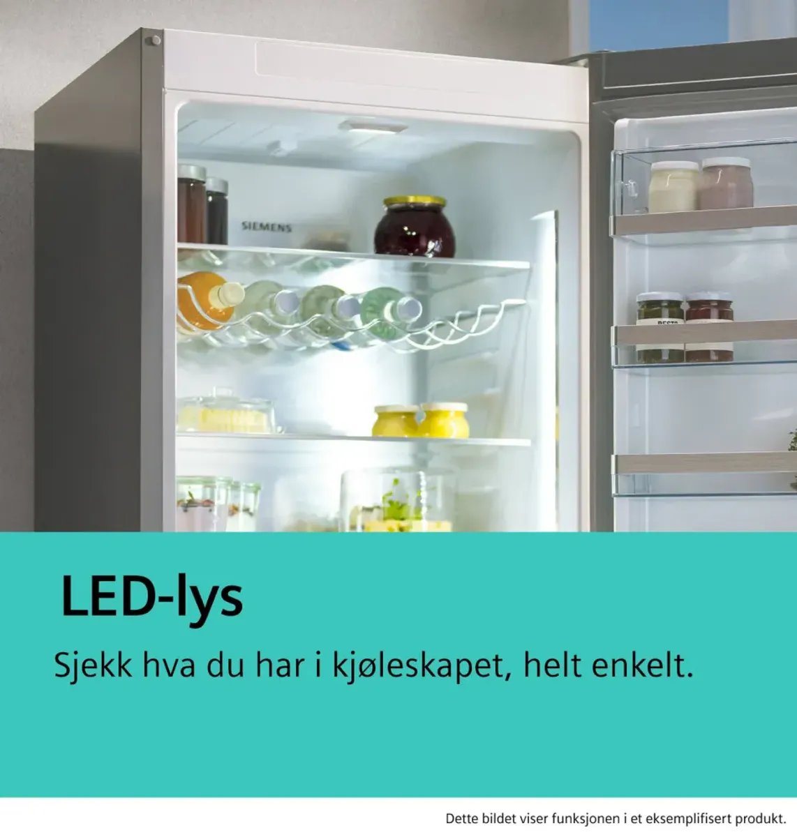 Siemens frittstående kombiskap 203 cm stål KG49NAICT