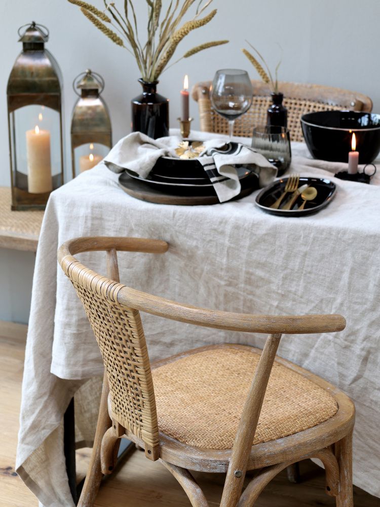 Chic Antique Fransk spisestol med flettet sete og rygg 41055100