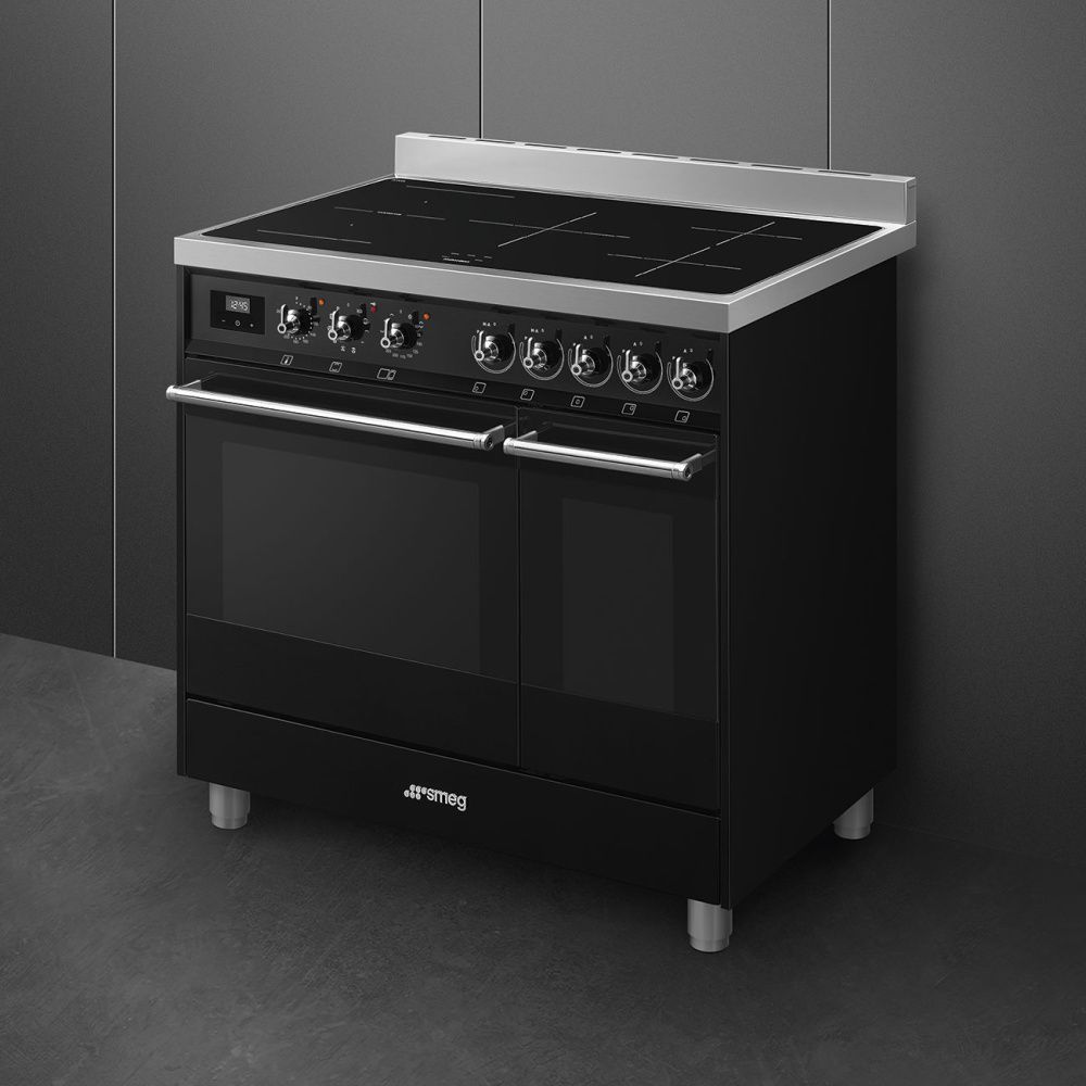 Smeg Induksjon komfyr Symphony Svart C92IPBL9-1 