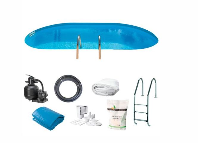 Hovedbilde Swim & Fun nedgravd basseng oval 500 x 300 x 150 cm ...