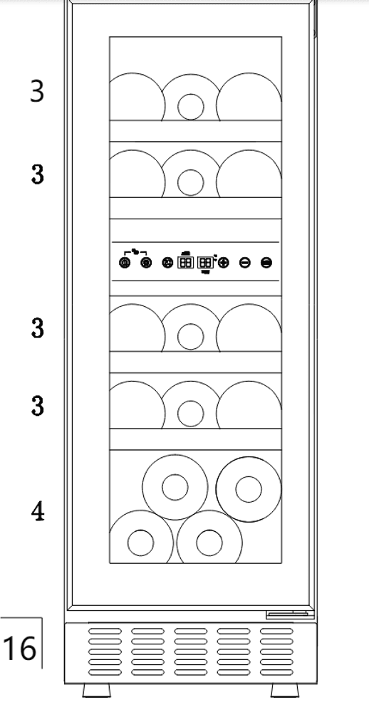 Temptech Classique vinskap 81,5 cm CLX30DB  