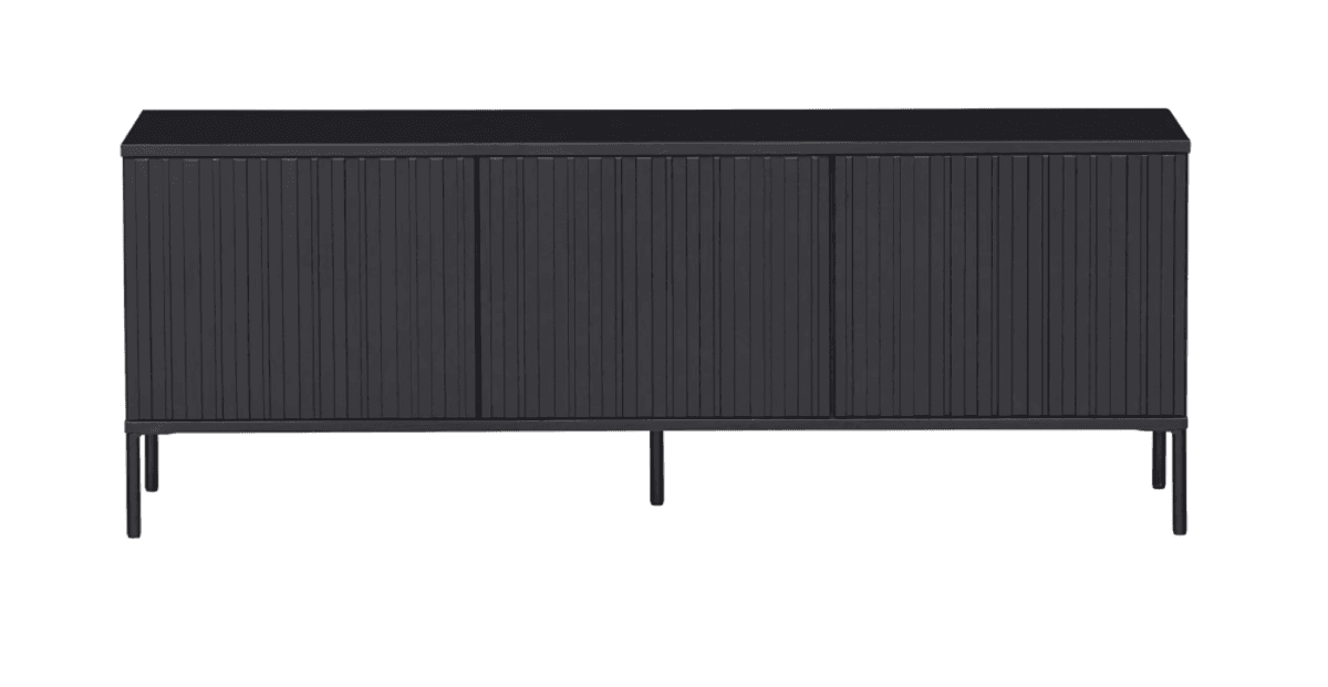 WOOOD sidebord New Gravure 150 cm sort furu 373473-Z
