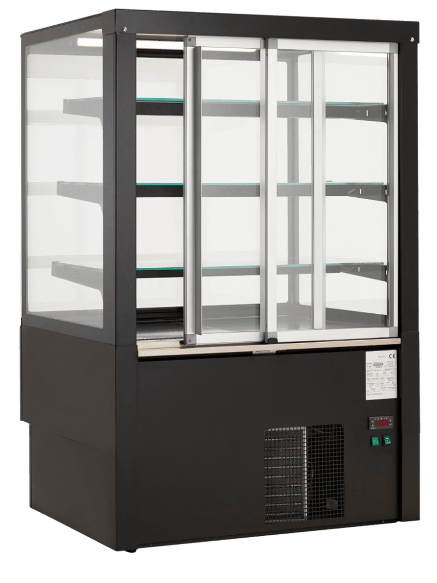 Vibocold kjøledisk sort 140 cm med LED lys VTEK 90