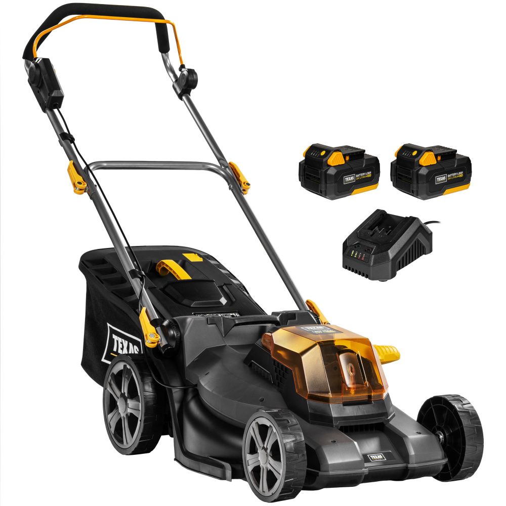 Texas gressklipper batteri 2x20V LMX2044 m/2 x 4Ah batterier og lader 90063273