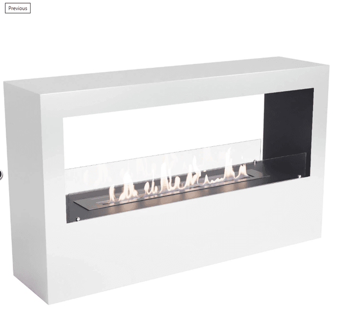 Hovedbilde Scandiflames Lansing hvit frittstående biopeis 120 cm 