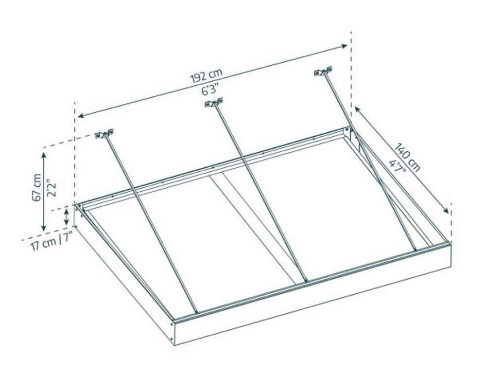 Canopia by Palram overbygg inngangsparti Sophia XL 140 x 192 cm grå/klar