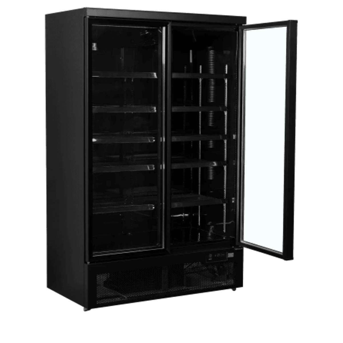 Tefcold displaykjøleskap 2 dører sort 200 cm Atom Maxi C2DBB