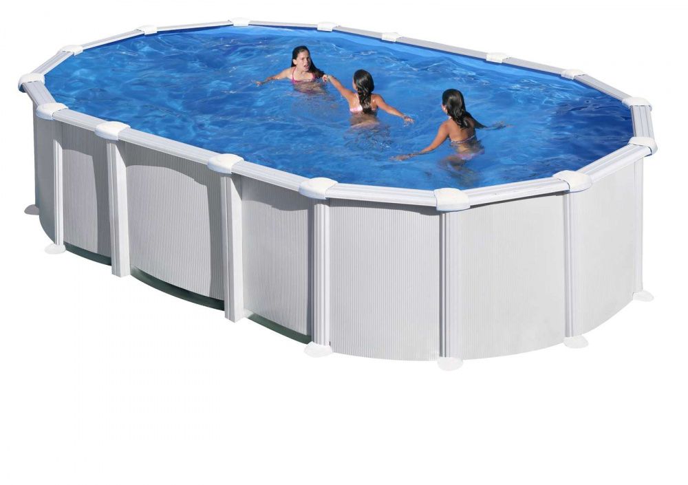 Swim & Fun basic 132 svømmebasseng oval 610 x 375 x 132 cm hvit KITPROV618