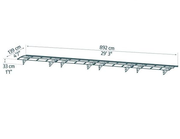 Canopia by Palram Bordeaux Door Canopy White/Clear 139 x 892 cm 7