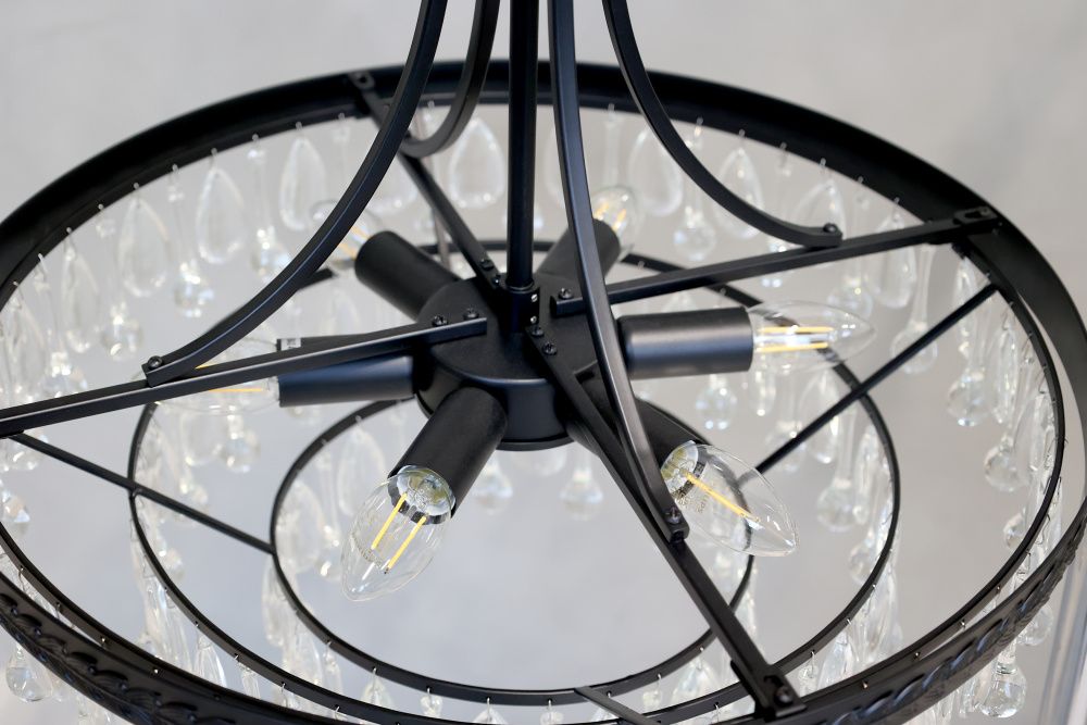 Chic Antique lysekrone Versailles lysekrone med dråpeformede glassprismer H49/Ø50 71140024
