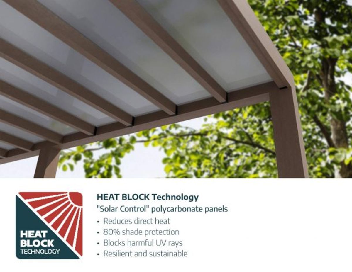 Canopia by Palram Helsinki terrassetak i sedertre 3m x 9,9m 707374