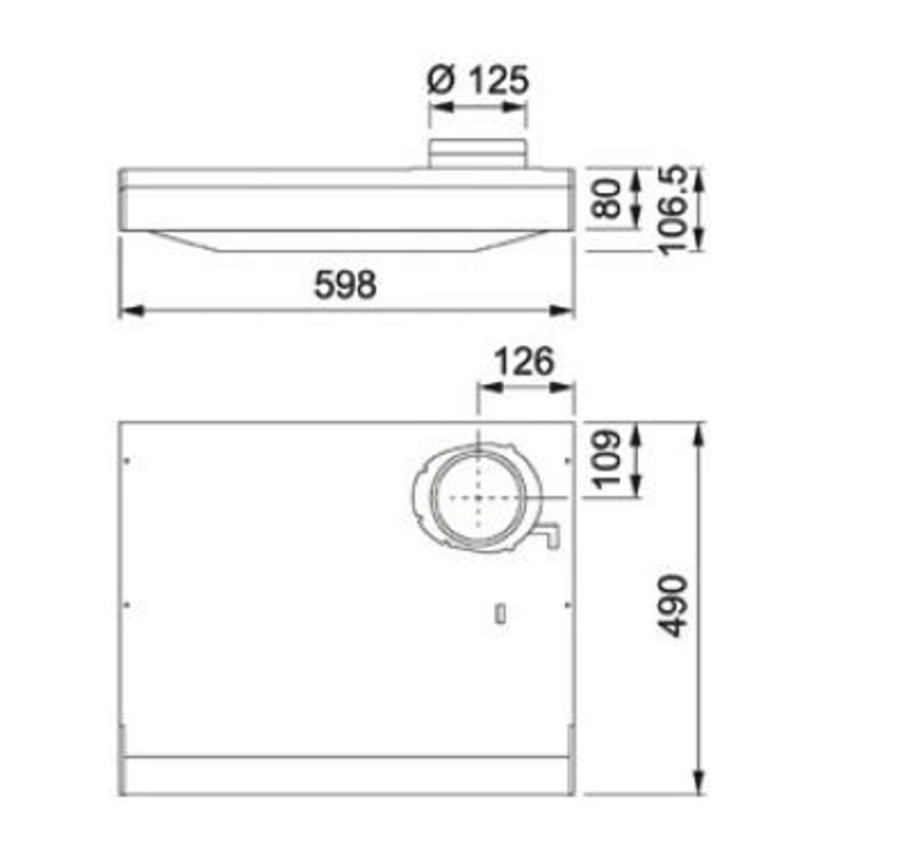 Eico ventilator for underbygging 60 cm Standard hvit TOP 60 W
