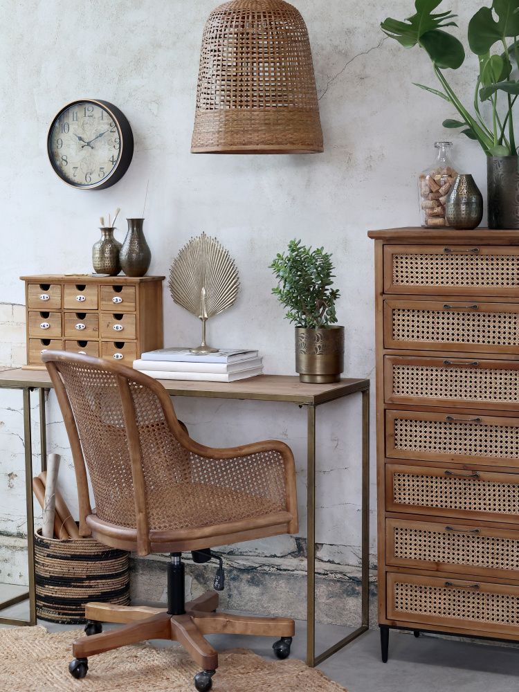 Chic Antique Fransk kontorstol med flet 41065500