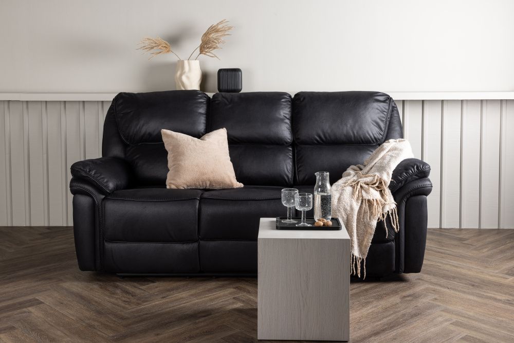 Venture Saranda Recliner 3-seter sofa Svart 