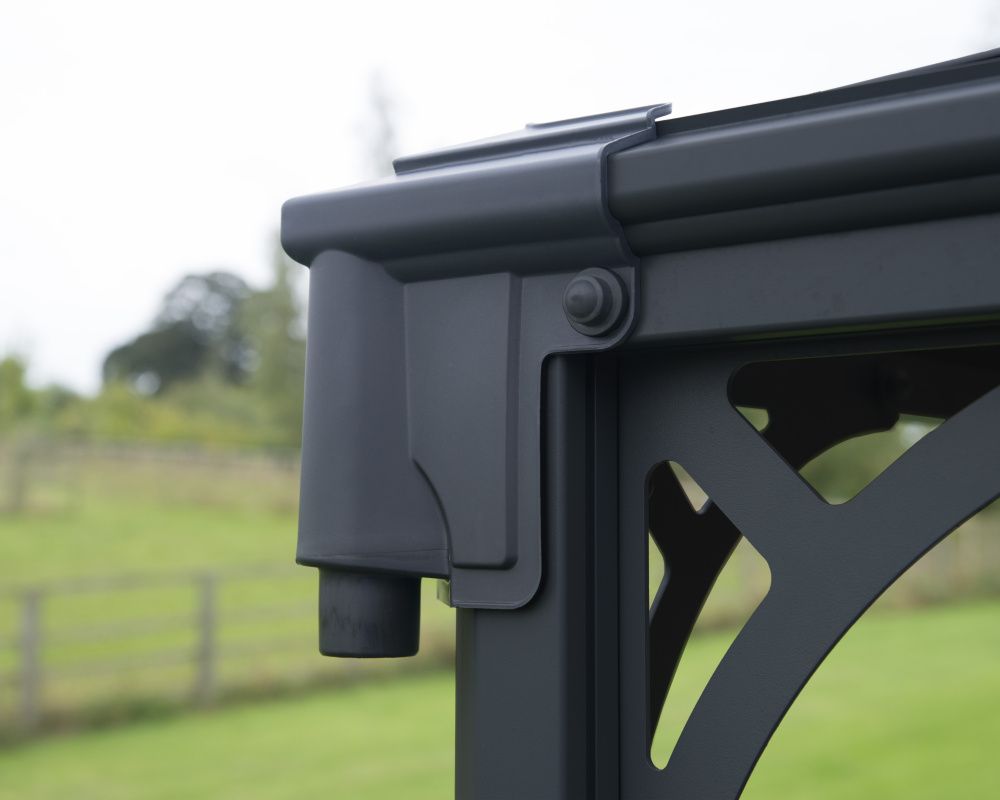 Canopia by Palram Palermo paviljong 295 x 295 cm grå - inkl gardiner og netting