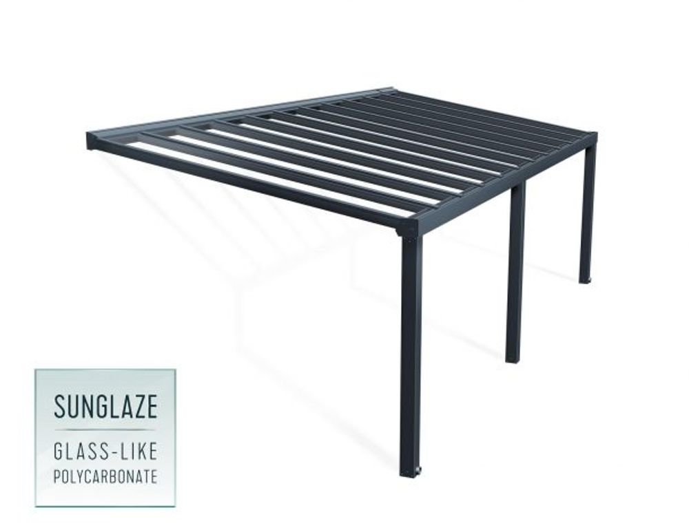 Canopia by Palram Stockholm terrassetak 342 x 950 cm grå/klar