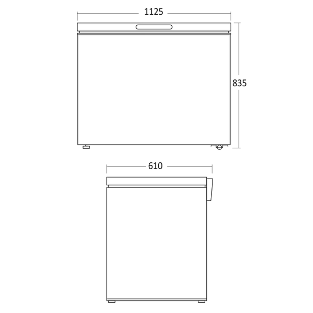 Scandomestic fryseboks 299 L i hvit CF300WD