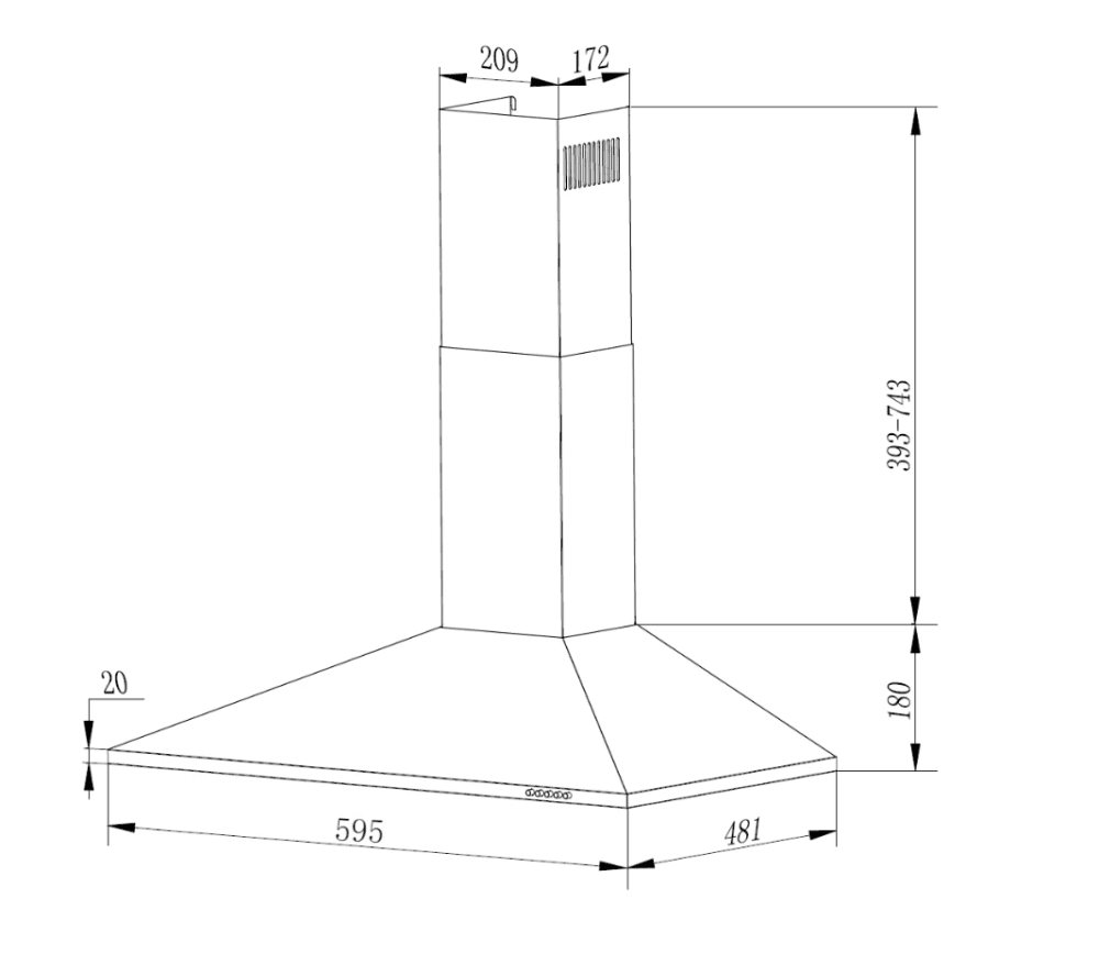 JGnordic hette ventilator rustfritt stål 60 cm 