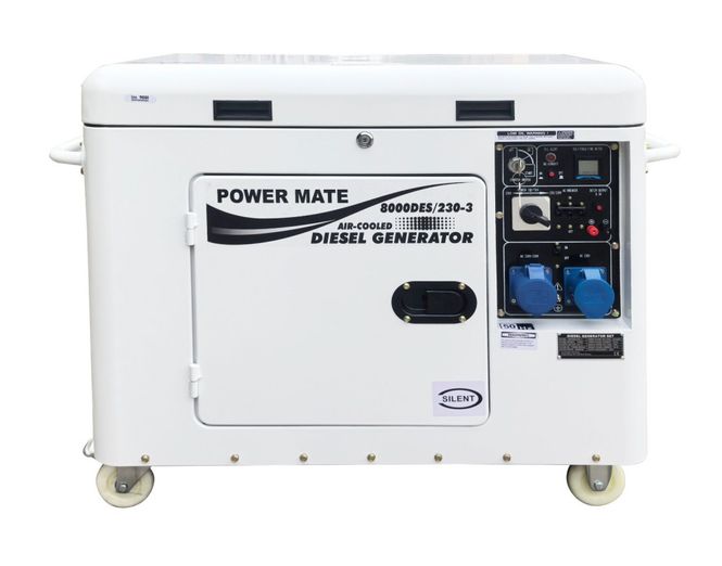 Hovedbilde Power Mate støydempet dieselaggregat 8000DES 3 fase 230V ...