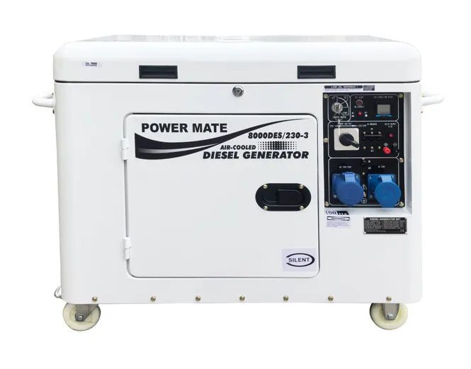 Hovedbilde Power Mate støydempet dieselaggregat 8000DES 3 fase 230V ...