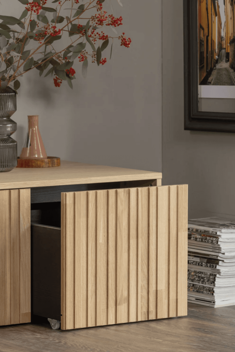 WOOOD oppbevaringsbenk 88 cm natural eik 374040-B