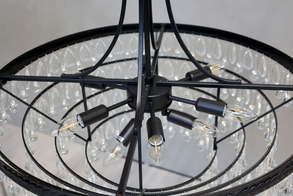 Chic Antique lysekrone Versailles med dråpeformede glassprismer Ø70 H57 71136324