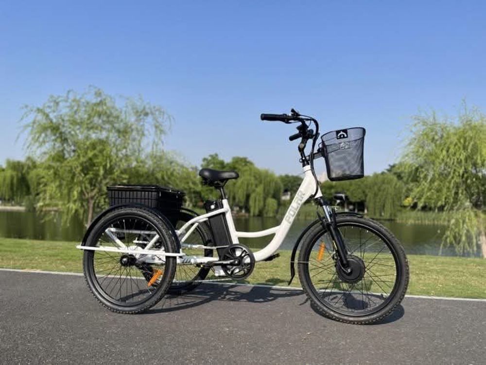 Polar Nova elektrisk trehjulssykkel 500W smale hjul 