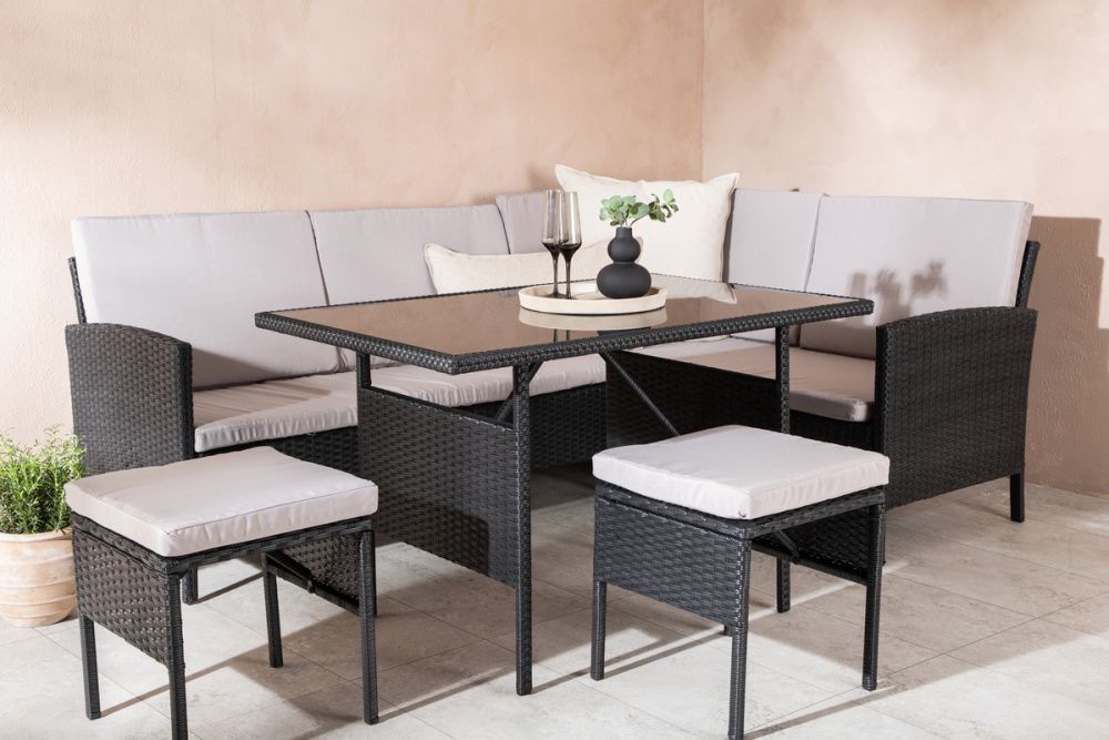 Venture Design Knock hjørnegruppe sort/grå 2047-201 