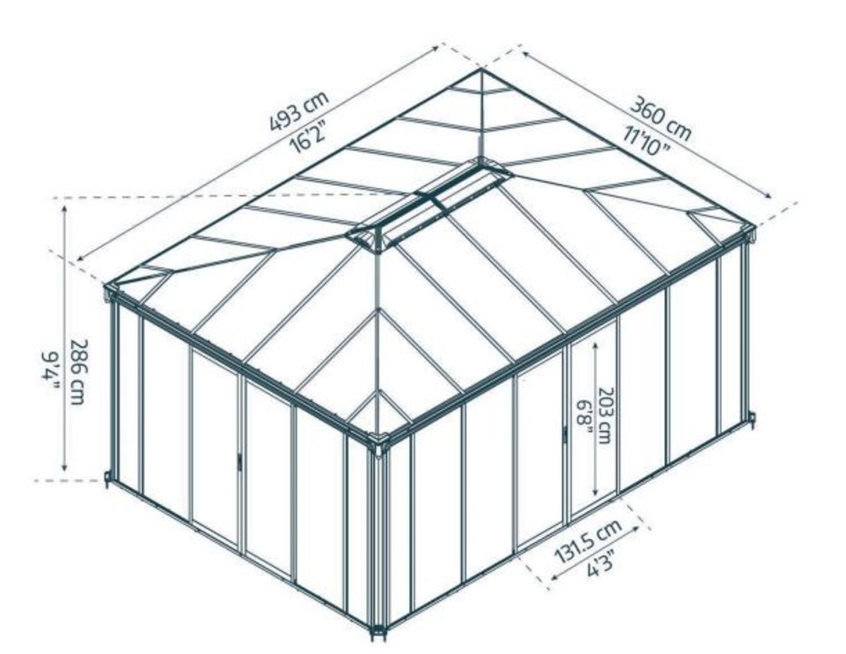 Canopia by Palram paviljong Ledro 493 x 360 cm 707420