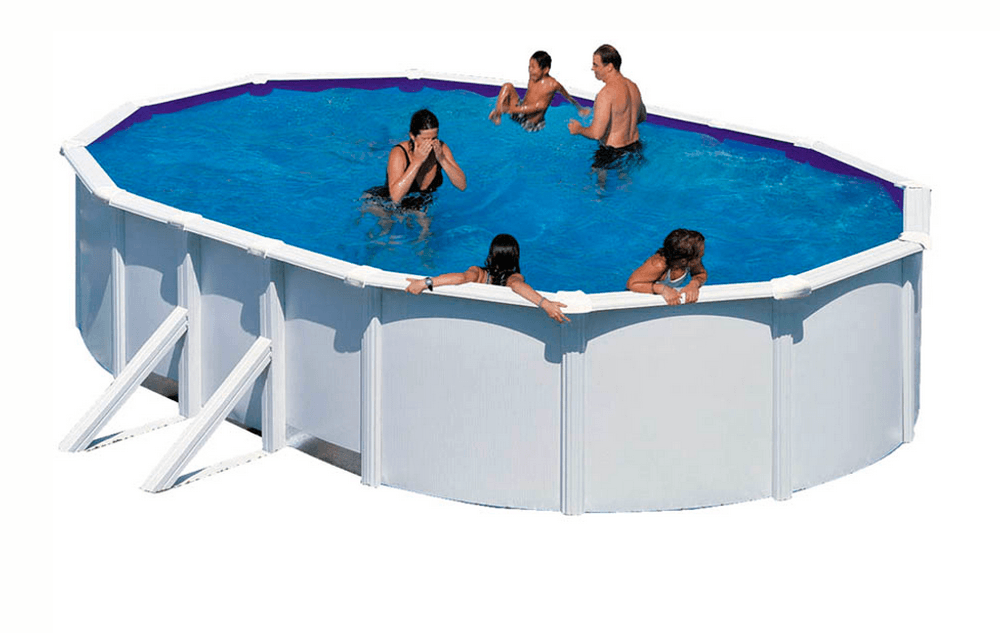 Swim & Fun ovalt basseng 500 x 300 x 120 cm hvit KIT500ECO