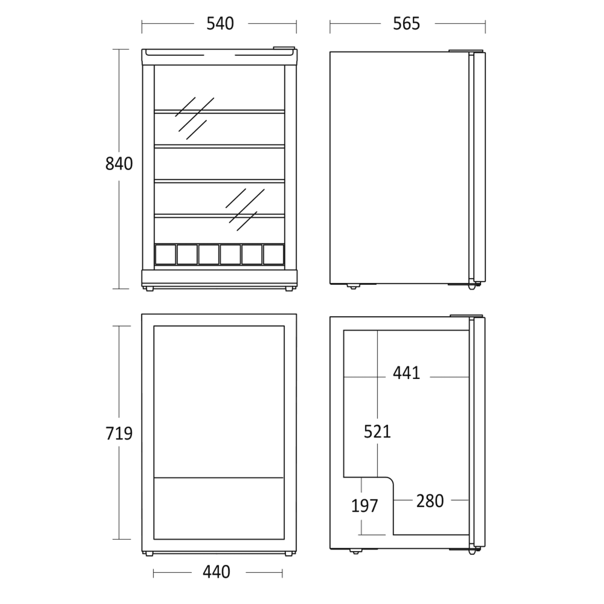 Scandomestic display kjøleskap 84 cm Coca-Cola Highcube GDE